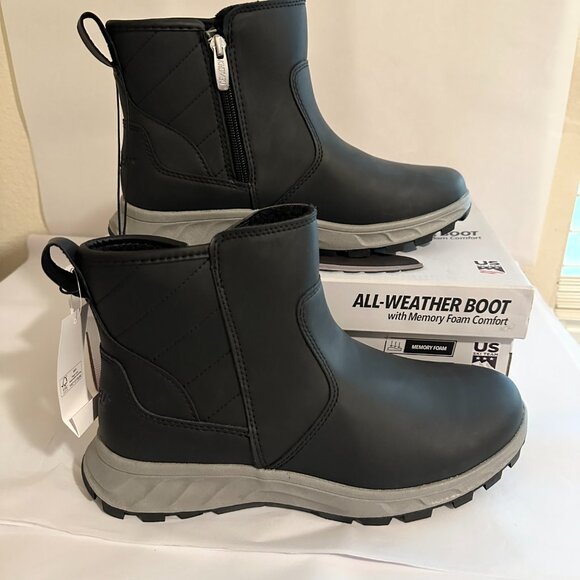 Khombu Women's Dusk All Weather Boot Size 9 Black Memory Foam Comfort (NEW) - Picture 16 of 16